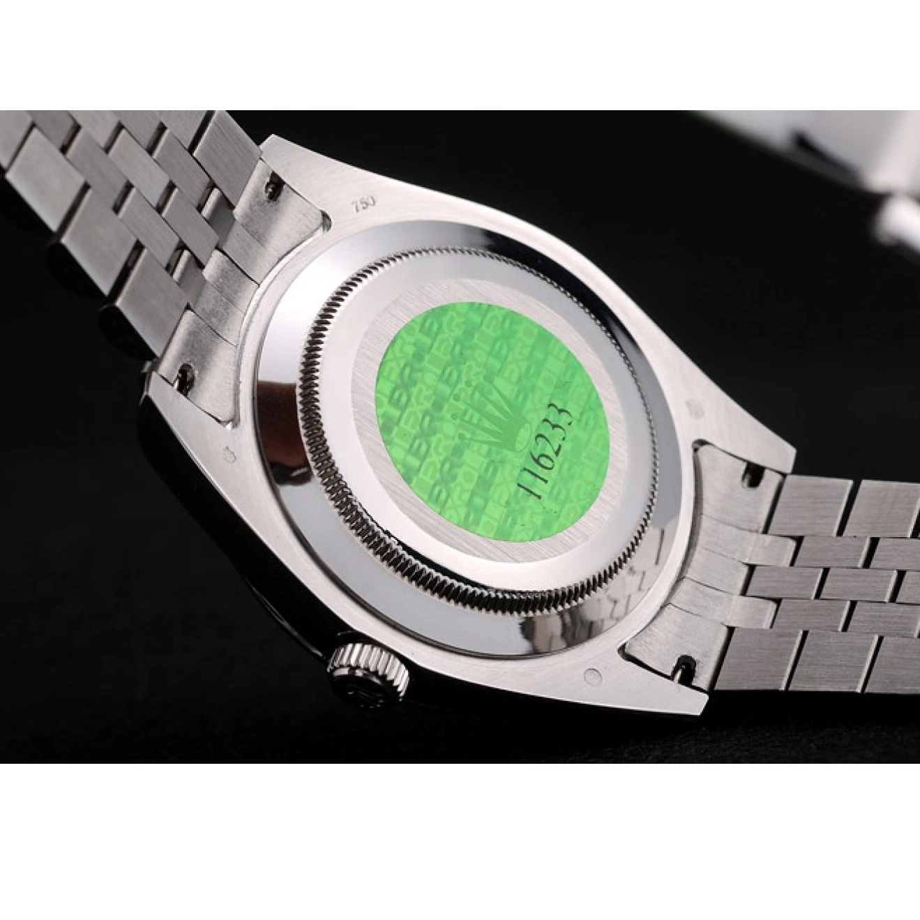 Aaa replica Rolex DateJust Ribbed Bezel Swiss Steel Stainless Flower Silver Dial 42001 0730